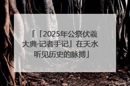 「2025年公祭伏羲大典·记者手记」在天水 听见历史的脉搏