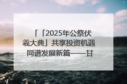 「2025年公祭伏羲大典」共享投资机遇 同谱发展新篇——甘肃省文旅产业链招商引资推介会侧记