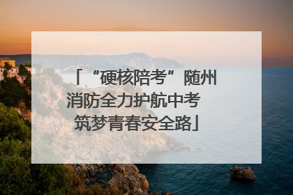 “硬核陪考”随州消防全力护航中考 筑梦青春安全路