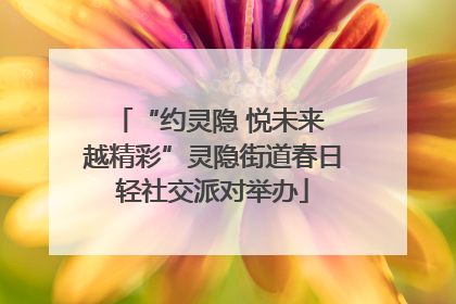 “约灵隐 悦未来 越精彩”灵隐街道春日轻社交派对举办