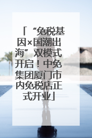 “免税基因×国潮出海”双模式开启！中免集团厦门市内免税店正式开业