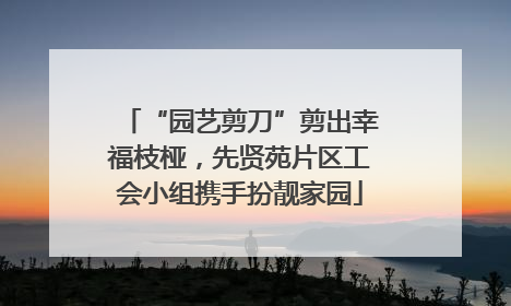 “园艺剪刀”剪出幸福枝桠，先贤苑片区工会小组携手扮靓家园