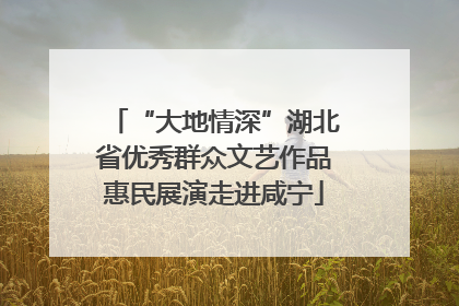 “大地情深”湖北省优秀群众文艺作品惠民展演走进咸宁