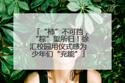 “柿”不可挡，“粽”望所归！徐汇校园用仪式感为少年们“充能”