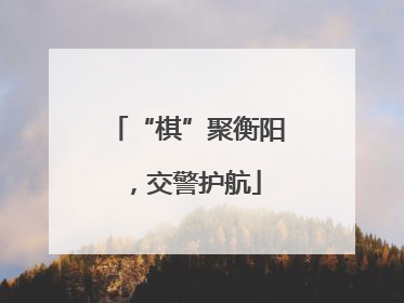 “棋”聚衡阳，交警护航