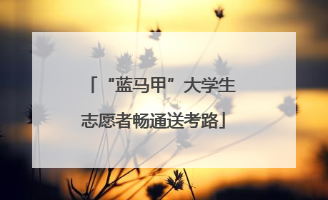 “蓝马甲”大学生志愿者畅通送考路