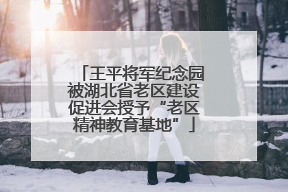 王平将军纪念园被湖北省老区建设促进会授予“老区精神教育基地”