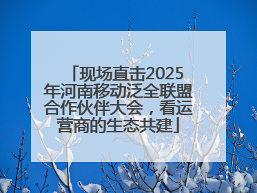 现场直击2025年河南移动泛全联盟合作伙伴大会，看运营商的生态共建