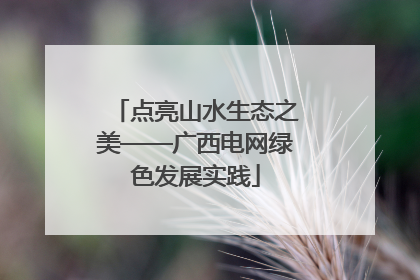 点亮山水生态之美——广西电网绿色发展实践