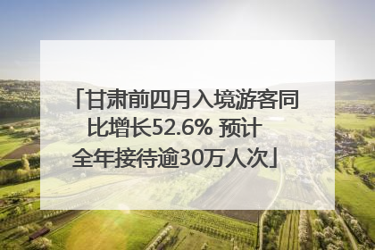 甘肃前四月入境游客同比增长52.6% 预计全年接待逾30万人次
