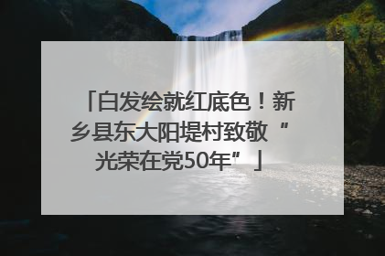 白发绘就红底色！新乡县东大阳堤村致敬“光荣在党50年”
