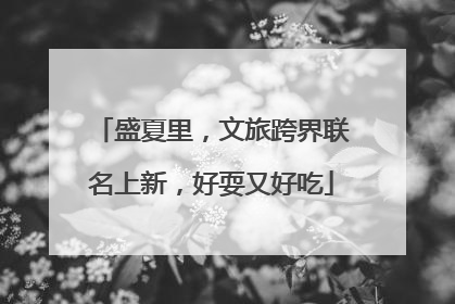 盛夏里，文旅跨界联名上新，好耍又好吃