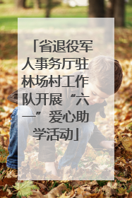 省退役军人事务厅驻林场村工作队开展“六一”爱心助学活动