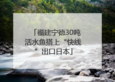 福建宁德30吨活水鱼搭上“快线”出口日本