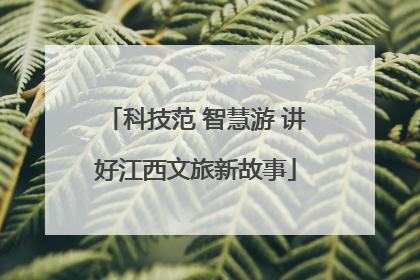 科技范 智慧游 讲好江西文旅新故事