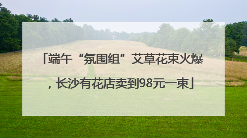 端午“氛围组”艾草花束火爆，长沙有花店卖到98元一束