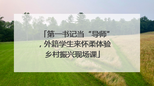 第一书记当“导师”，外籍学生来怀柔体验乡村振兴现场课