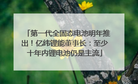 第一代全固态电池明年推出！亿纬锂能董事长：至少十年内锂电池仍是主流