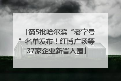 第5批哈尔滨“老字号”名单发布！红博广场等37家企业新晋入围