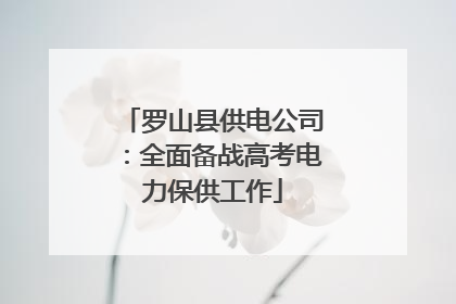 罗山县供电公司：全面备战高考电力保供工作