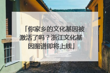 你家乡的文化基因被激活了吗？浙江文化基因图谱即将上线