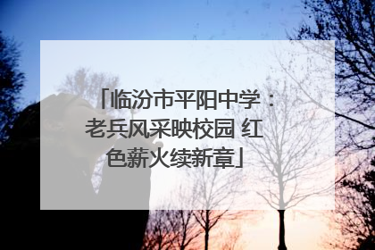 临汾市平阳中学：老兵风采映校园 红色薪火续新章
