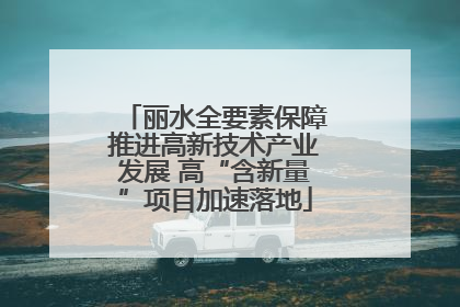 丽水全要素保障推进高新技术产业发展 高“含新量”项目加速落地
