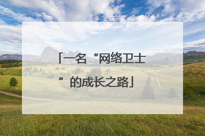一名“网络卫士”的成长之路