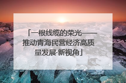 一根线缆的荣光——推动青海民营经济高质量发展·新视角