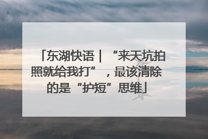 东湖快语｜“来天坑拍照就给我打”，最该清除的是“护短”思维