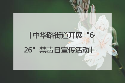 中华路街道开展“6·26”禁毒日宣传活动