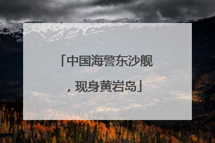 中国海警东沙舰，现身黄岩岛