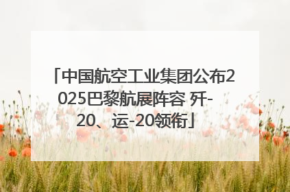 中国航空工业集团公布2025巴黎航展阵容 歼-20、运-20领衔