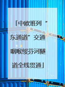 中欧班列“东通道”交通咽喉绥芬河隧道全线贯通