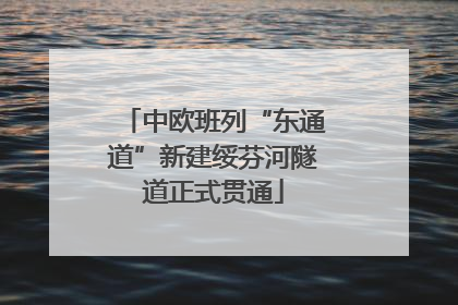 中欧班列“东通道”新建绥芬河隧道正式贯通