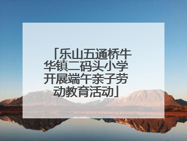 乐山五通桥牛华镇二码头小学开展端午亲子劳动教育活动