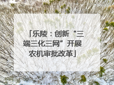 乐陵：创新“三端三化三网”开展农机审批改革