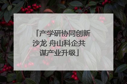 产学研协同创新沙龙 舟山科企共谋产业升级