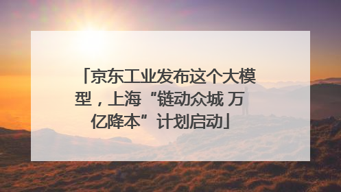 京东工业发布这个大模型，上海“链动众城 万亿降本”计划启动