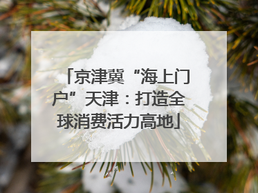 京津冀“海上门户”天津：打造全球消费活力高地