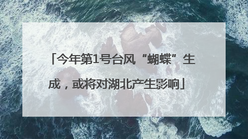 今年第1号台风“蝴蝶”生成，或将对湖北产生影响