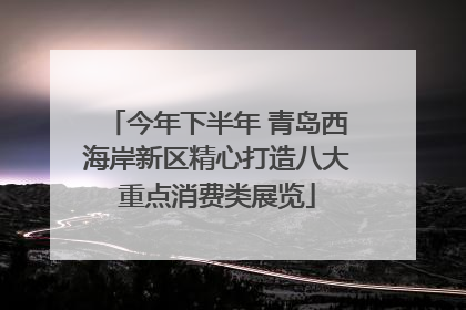 今年下半年 青岛西海岸新区精心打造八大重点消费类展览