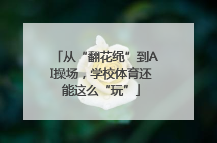 从“翻花绳”到AI操场，学校体育还能这么“玩”