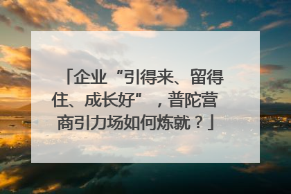 企业“引得来、留得住、成长好”，普陀营商引力场如何炼就？