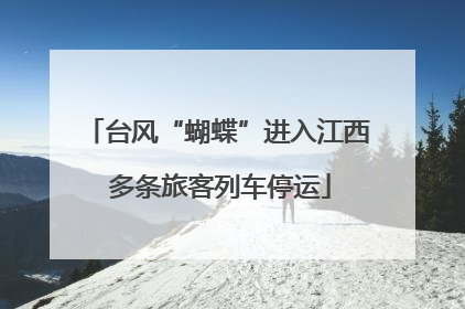 台风“蝴蝶”进入江西 多条旅客列车停运