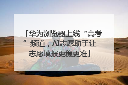 华为浏览器上线“高考”频道，AI志愿助手让志愿填报更稳更准