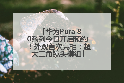 华为Pura 80系列今日开启预约！外观首次亮相：超大三角镜头模组