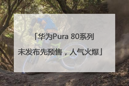 华为Pura 80系列未发布先预售，人气火爆