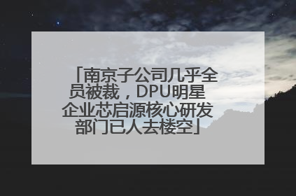 南京子公司几乎全员被裁，DPU明星企业芯启源核心研发部门已人去楼空