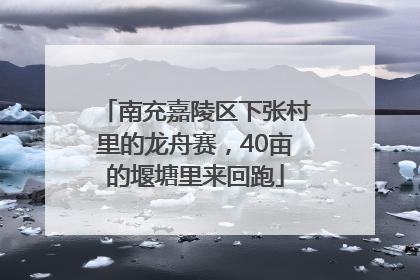 南充嘉陵区下张村里的龙舟赛，40亩的堰塘里来回跑